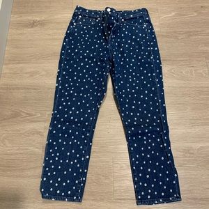 Madewell polka dot boyjean